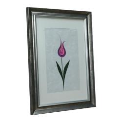 e38 EL İŞÇİLİĞİ LALE EBRU TABLO 50*36 CM-6456 - 2