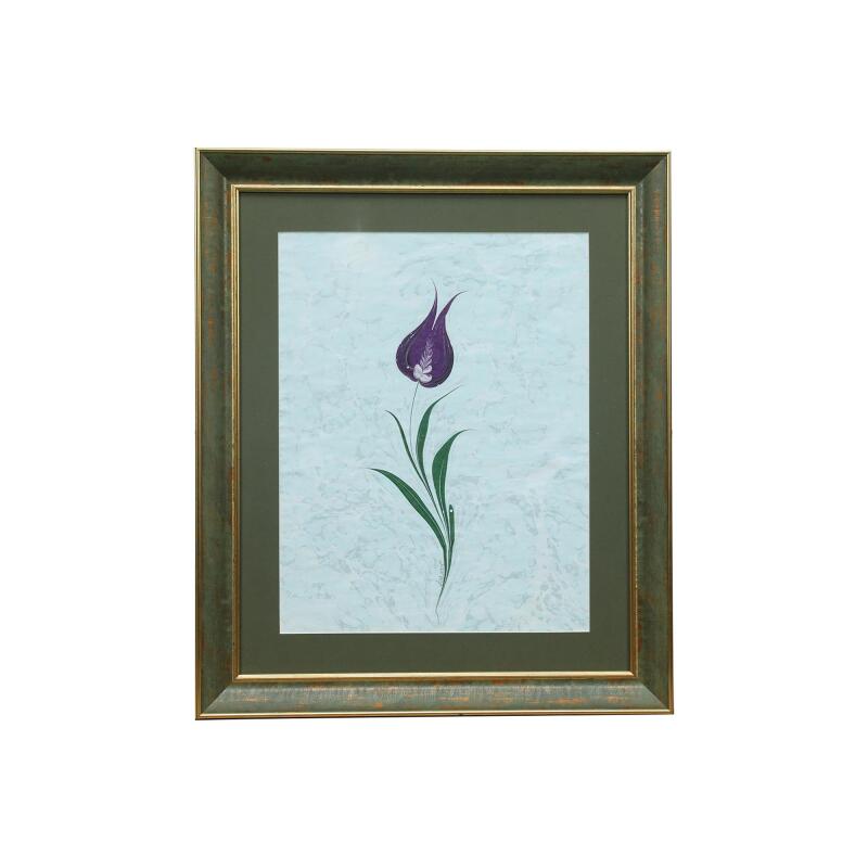 e38 EL İŞÇİLİĞİ LALE EBRU TABLO 50x43 cm - 6226 - 1