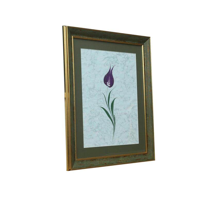 e38 EL İŞÇİLİĞİ LALE EBRU TABLO 50x43 cm - 6226 - 2