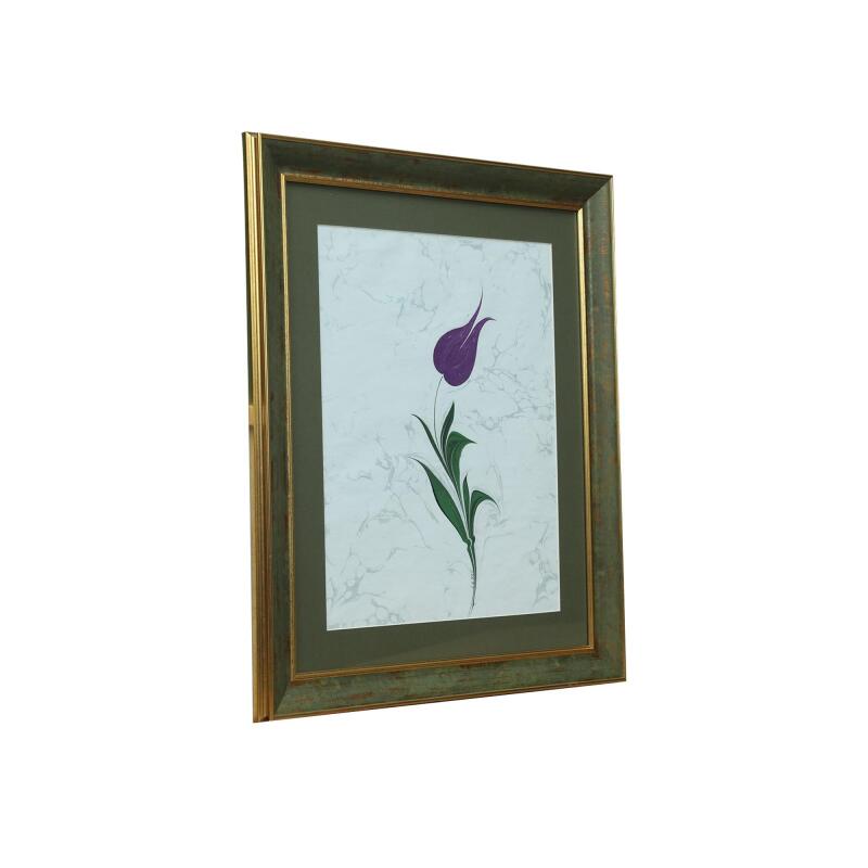 e38 EL İŞÇİLİĞİ LALE EBRU TABLO 50x43 cm - 6230 - 2