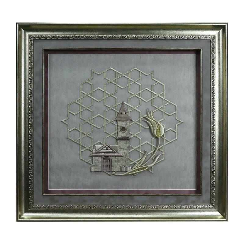 e38 EL İŞÇİLİĞİ MARAŞ İŞİ SAAT KULESİ TABLO 65*68 cm - 6510 - 1