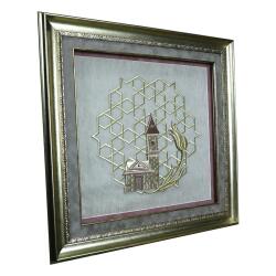 e38 EL İŞÇİLİĞİ MARAŞ İŞİ SAAT KULESİ TABLO 65*68 cm - 6510 - 2