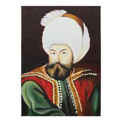 e38 EL İŞÇİLİĞİ OSMAN GAZİ YAĞI BOYA RESİM 70*50 cm - 6128 - e38