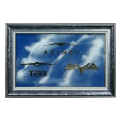 e38 EL İŞÇİLİĞİ PİRİNÇ TABLO ANKA, AKINCI, BAYRAKTAR TB3 70x50 cm - 5993 - e38