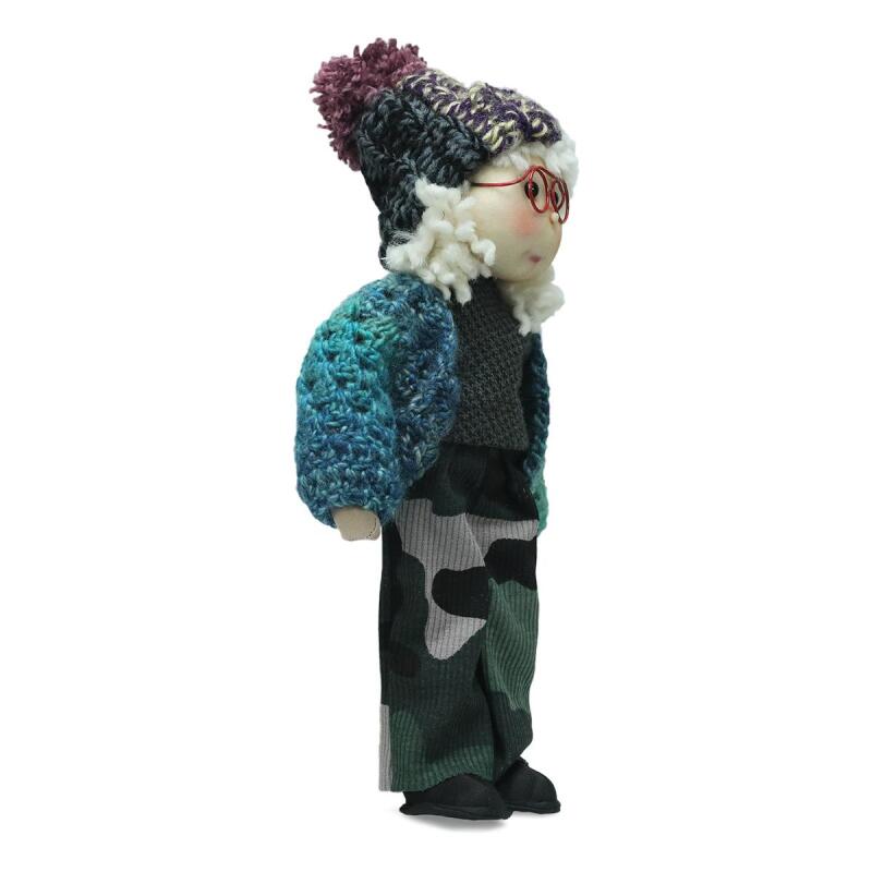 e38 EL İŞÇİLİĞİ ŞAPKALI KIZ DEKOR BEBEK 32 CM - 6237 - 2