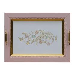 e38 EL İŞÇİLİĞİ SAZYOLU SULUBOYA TEPSİ 35x48 cm - 6222 - e38