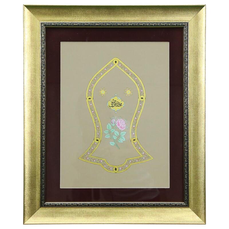 e38 EL İŞÇİLİĞİ TEZHİP TABLO 55x45 CM - 6320 - 1