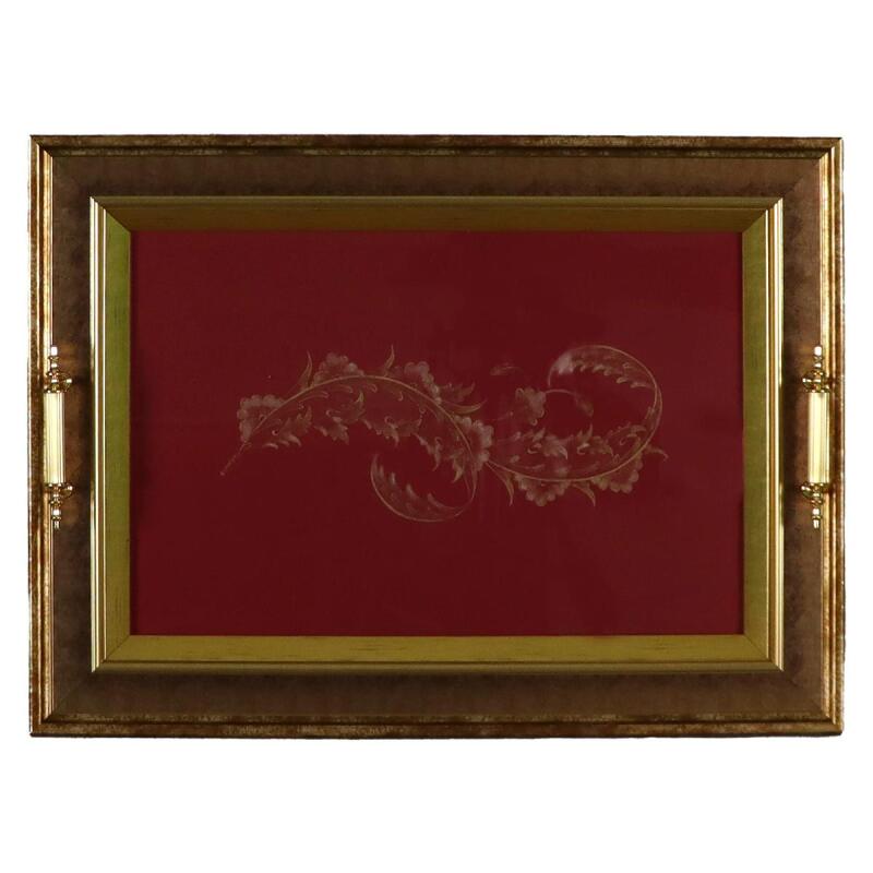 e38 EL İŞÇİLİĞİ TEZHİP TEPSİ 36 x 48 cm - 5935 - 1