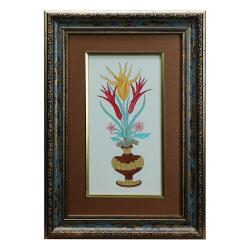 e38 EL İŞÇİLİĞİ VAZOLU BUKET TABLO - 33*47 CM - 6545 - e38