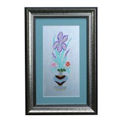 e38 EL İŞÇİLİĞİ VAZOLU BUKET TABLO - 34*50 CM - 6538 - e38