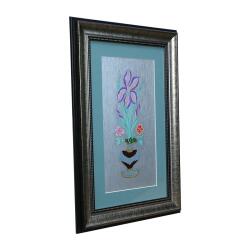 e38 EL İŞÇİLİĞİ VAZOLU BUKET TABLO - 34*50 CM - 6538 - 2