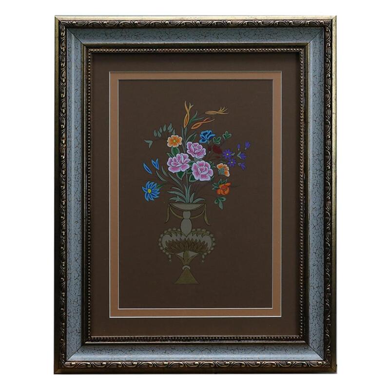 e38 EL İŞÇİLİĞİ VAZOLU BUKET TABLO - 36*47 CM - 6546 - 1