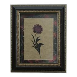 e38 EL İŞÇİLİĞİ YONCA YAPRAĞI EBRU TABLO 42*34 CM-6463 - e38