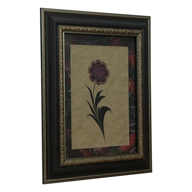 e38 EL İŞÇİLİĞİ YONCA YAPRAĞI EBRU TABLO 42*34 CM-6463 - 2