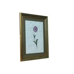 e38 EL İŞÇİLİĞİ YONCA YAPRAĞI EBRU TABLO 50x43 cm - 6231 - 2