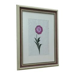 e38 EL İŞÇİLİĞİ YONCA YAPRAĞI EBRU TABLO 55*44 CM-6466 - 2