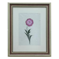 e38 EL İŞÇİLİĞİ YONCA YAPRAĞI EBRU TABLO 55*44 CM-6466 - e38