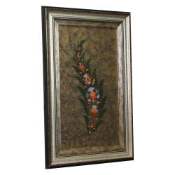 e38 EL İŞÇİLİĞİ ZERENDUD YAPRAK SULUBOYA TABLO 43x66 cm - 6206 - 2