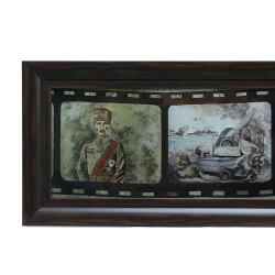 e38 HAND CRAFTED GLASS PAINTED PAINTING 44*134 cm - 5915 - e38