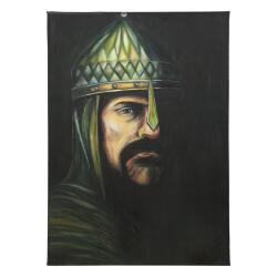 e38 HAND CRAFTED SULTAN ALPARSLAN OIL PAINTING 70*50 cm - 6129 - e38