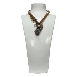 e38 HAND WORKED JEWELERY NECKLACE - 6125 - e38