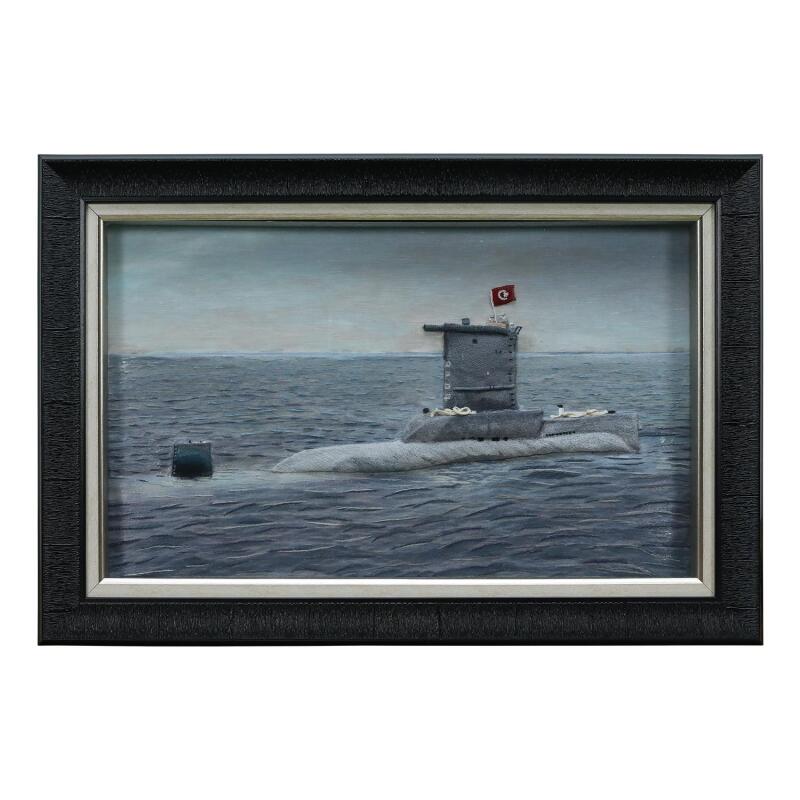 e38 HAND WORKED PİRİREİS NEEDLE LACE PAINTING 66 x 45 cm - 6066 - 1