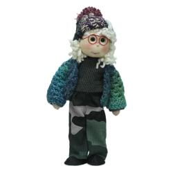 e38 HANDCRAFTED GIRL WITH HAT DECORATIVE DOLL 32 CM - 6237 - 1