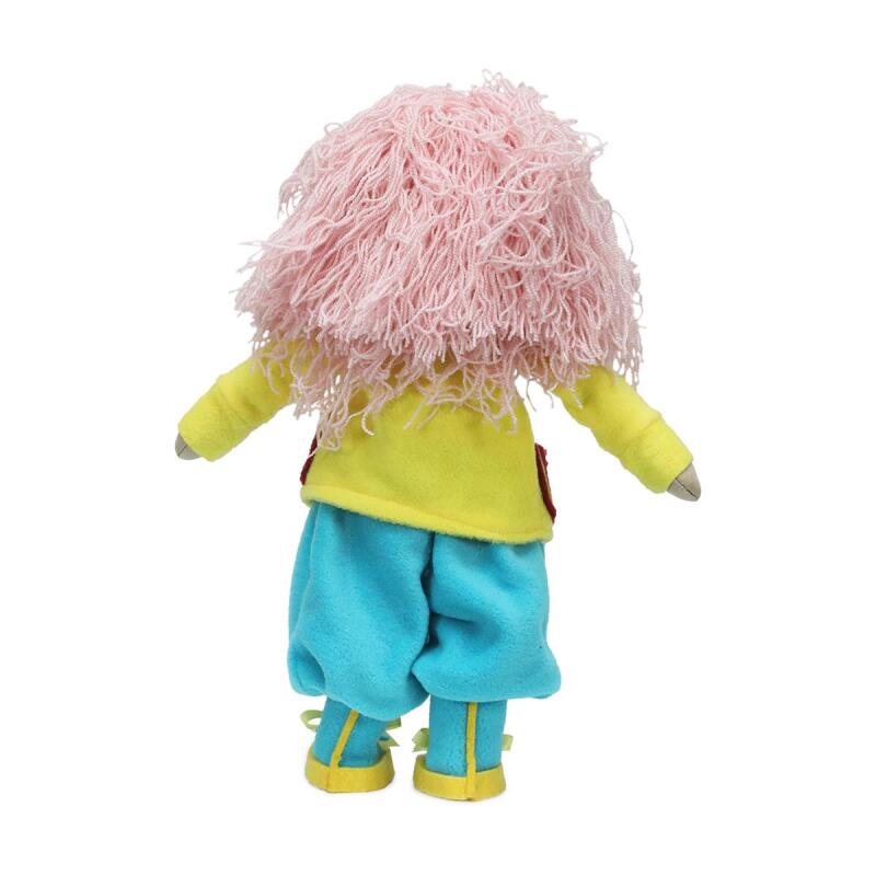 e38 HANDCRAFTED PINK-HAIRED GIRL DECORATIVE DOLL 32 CM - 6235 - 3