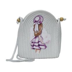 e38 HANDMADE wicker jute bag 25*21 cm - 6142 - e38