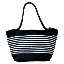 e38 HANDMADE wicker jute beach bag - 5976 - e38