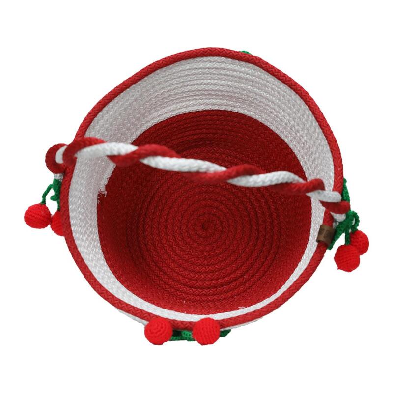 e38 HANDMADE wicker jute rope basket 30*26 cm - 6135 - 3