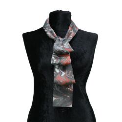 e38 HANDMADE WOMEN'S COLORED MARBLED SCARF 167*33 cm - F0020 - e38