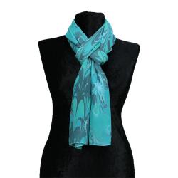 e38 EL İŞÇİLİĞİ KADIN RENKLİ EBRU ŞAL 176*70 cm - Ş0142 - e38