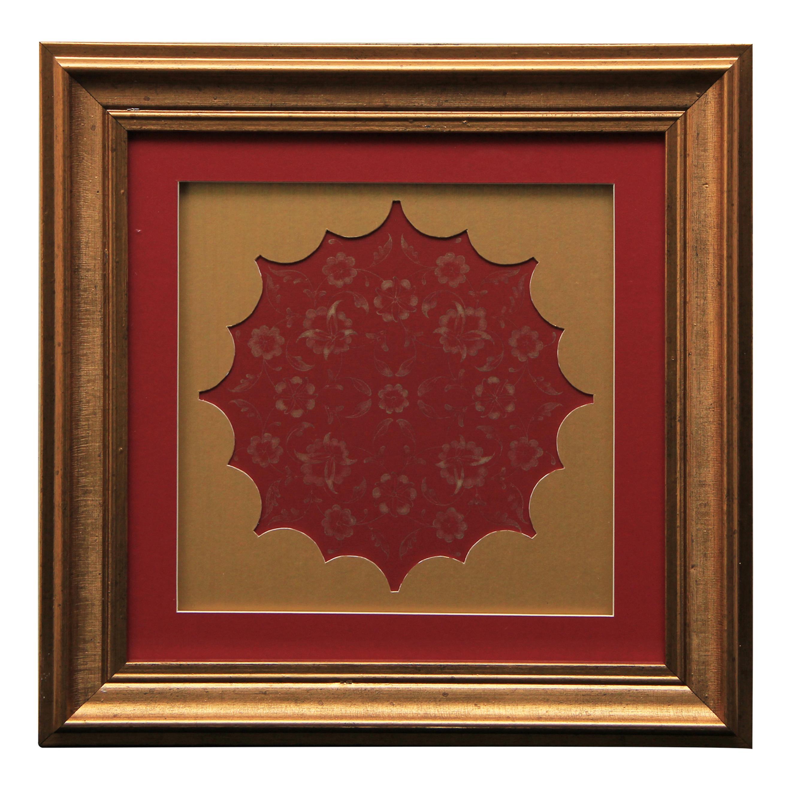 e38 EL İŞÇİLİĞİ HALKÂR TEZHİP  PANO 40 x 40 cm - 4483