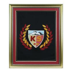 HAND CRAFTED KAYSERİSPOR COMBAT PAPER FILIQUE PAINTING 80*66 cm - 5850 - e38