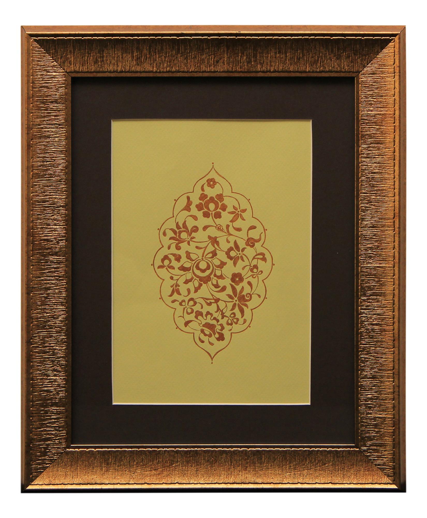 e38 EL İŞÇİLİĞİ HATAİLİ ŞEMSE TEZHİP TABLO 38 * 31 cm - 1831