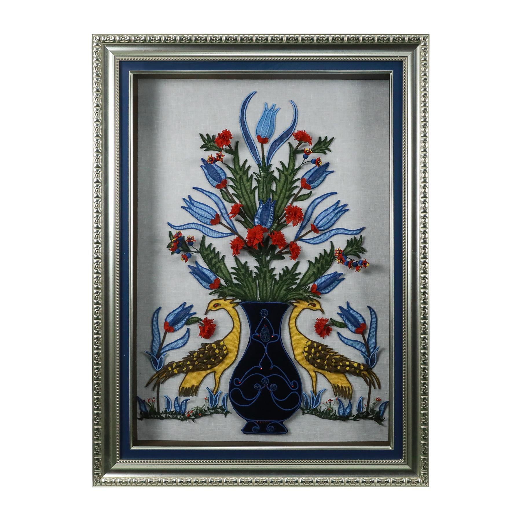 e38 EL İŞÇİLİĞİ İĞNE OYASI TABLO 94*69 cm - Ü000713