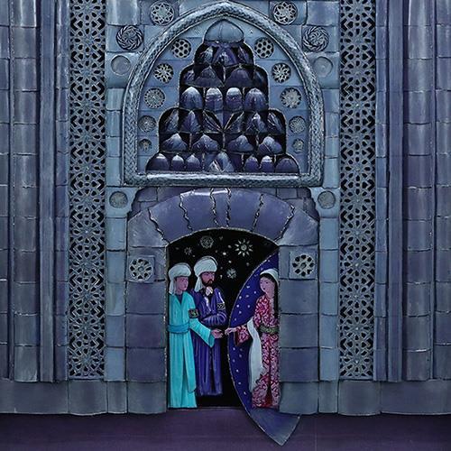 e38 EL İŞÇİLİĞİ GEVHER NESİBE MEDRESESİ KAPI GİRİŞİ KAĞIT RÖLYEF TABLO 81*62 cm - 5845 - 2