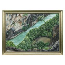 KAYSERİ ZAMANI RIVER OIL PAINTING TABLE - e38