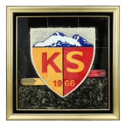 e38 EL İŞÇİLİĞİ KAYSERİSPOR ARMASI ÇİNİ TABLO 73*73 cm - 5857 - e38