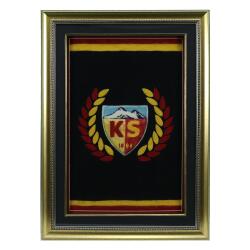 e38 EL İŞÇİLİĞİ KAYSERİSPOR ARMASI DÖVME KEÇE TABLO 79*75 cm - 5854 - e38