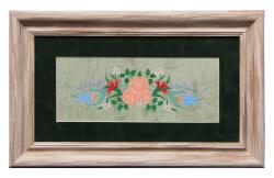 e38 EL İŞÇİLİĞİ KIR ÇİÇEKLİ TEZHİP TABLO 53*33 cm - 3178 - e38