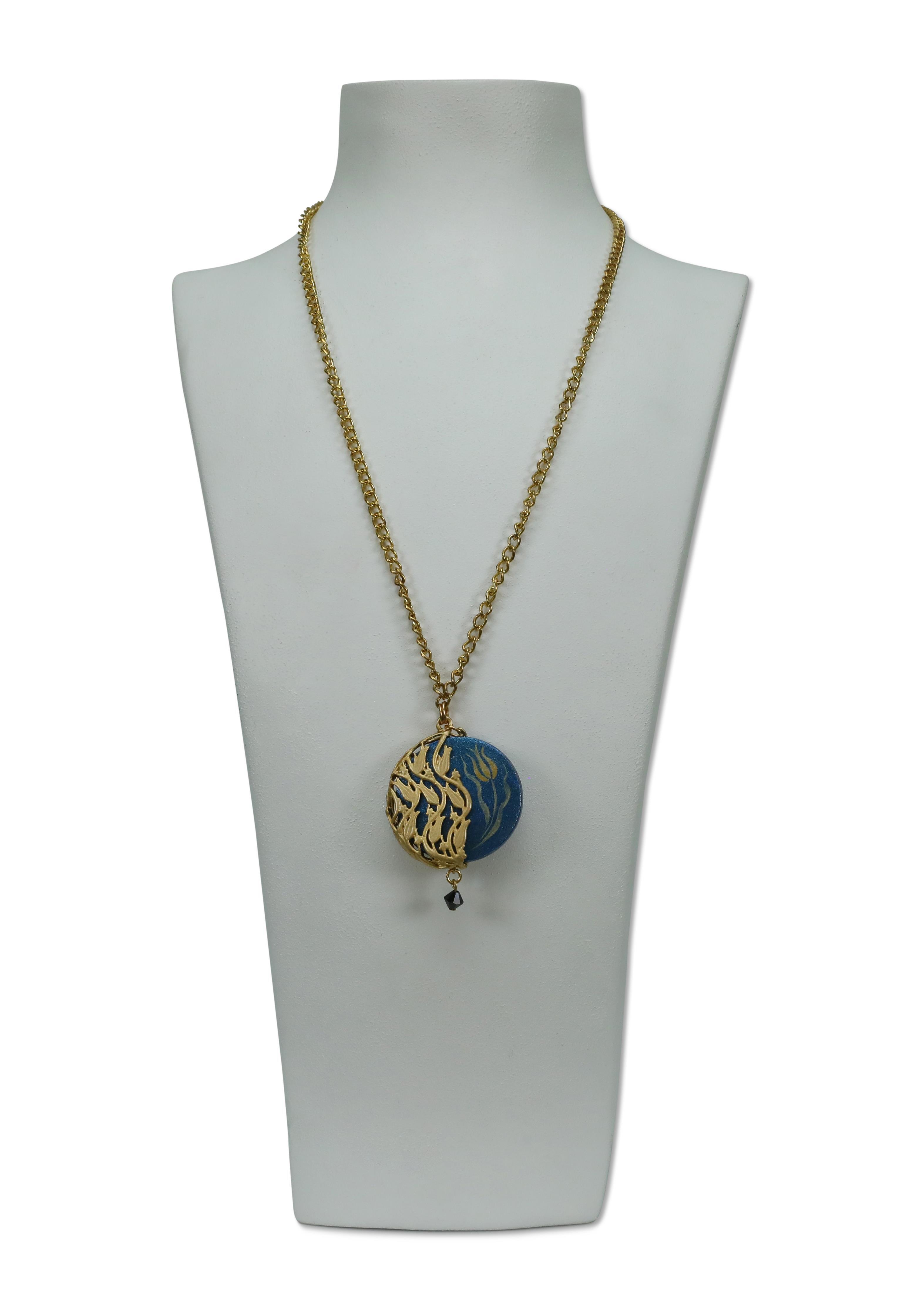 e38 EL İŞÇİLİĞİ DEKORATİF KOLYE 60 cm - 5269