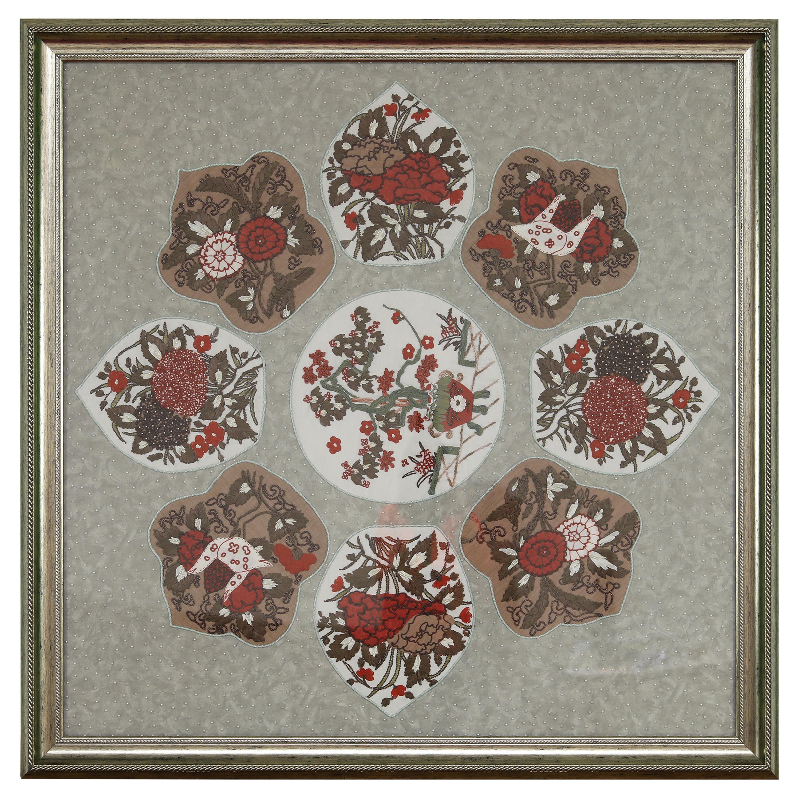 e38 EL İŞÇİLİĞİ KURDELE NAKIŞ TABLO 68 * 68 cm - 4148