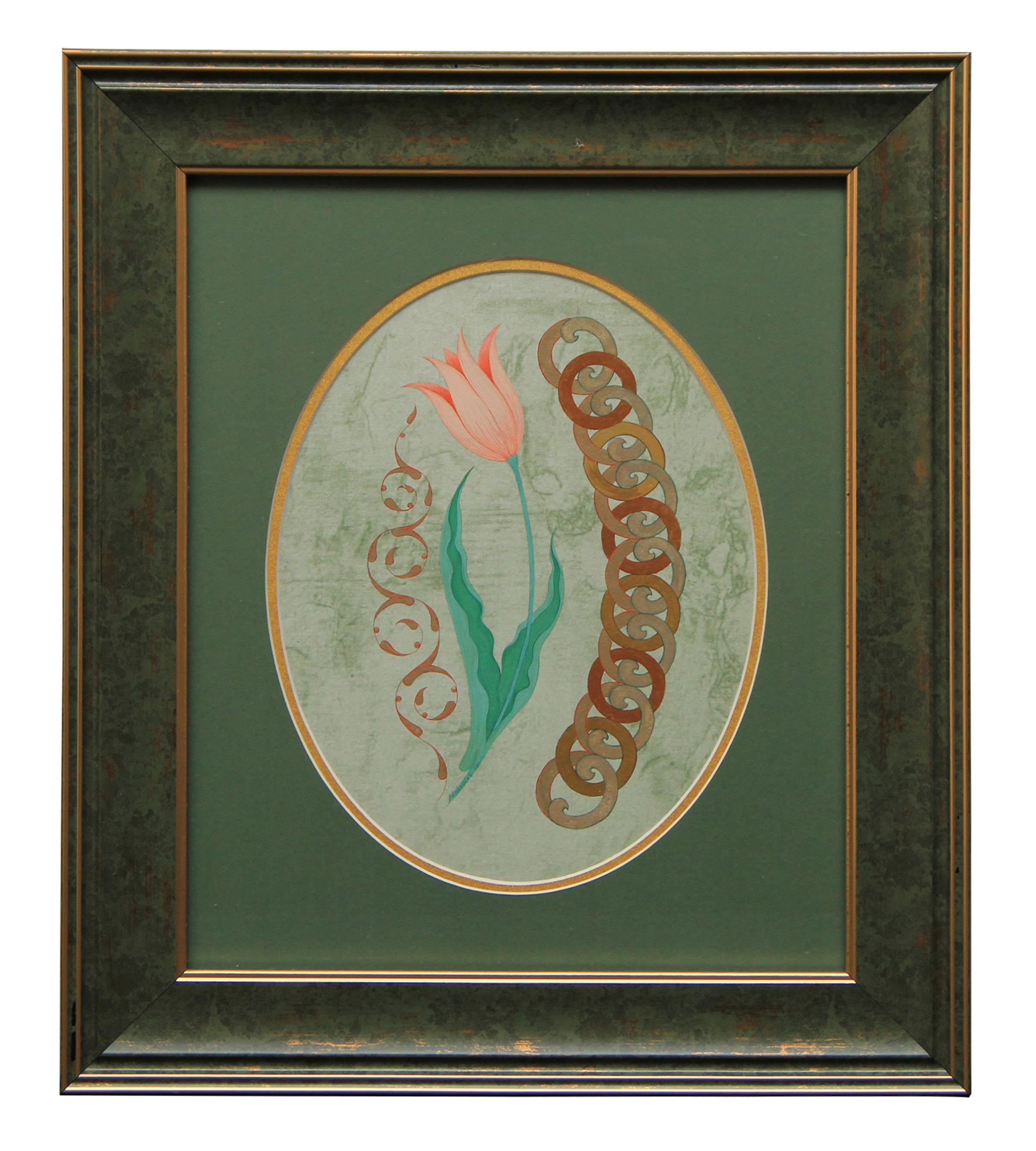 e38 EL İŞÇİLİĞİ LALELİ TABLO 45 x 39 cm - 3353