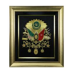 e38 EL İŞÇİLİĞİ MARAŞ İŞİ OSMANLI ARMASI 91*81 cm - 5608 - e38