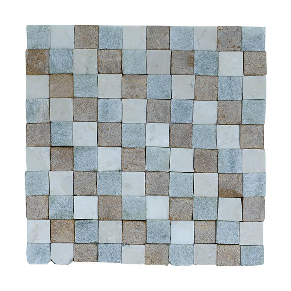 e38 EL İŞÇİLİĞİ MOZAİK BARDAK ALTLIK 10*10 cm - 5748