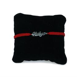 SILVER NAMED BRACELET (RED) - e38