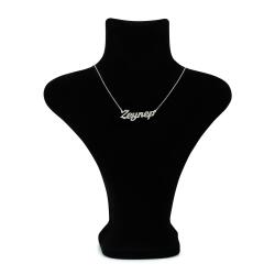 SILVER NECKLACE WITH NAME - e38