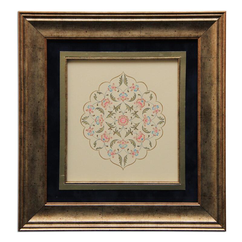 e38 EL İŞÇİLİĞİ RENKLİ HALKAR TABLO 41 * 39 cm - 2722 - 1